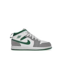 Air Jordan 1 Mid SE PS Pilki Pušies Žali Vaikų Sportbačiai Balti Šviesiai Dūminiai Pilki DC7249-103 35