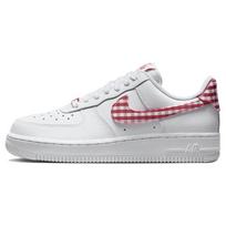 Nike Air Force 1 07 Essential Mystic Red Gingham Moteriški sportbačiai Balti DZ2784-101 38.5