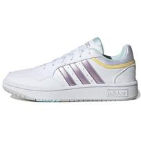 Adidas Hoops 3.0 Balti Matiniai Violetiniai Metaliniai Moteriški Kedai Debesėlių Baltumo Beveik Geltoni GX1806 39⅓