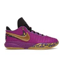 Nike LeBron 20 GS Young Heirs Kids Sneakers Purple Vivid-Purple Metallic-Gold FD0207-500 40