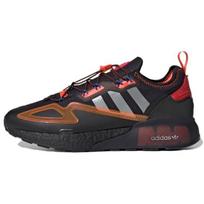 adidas ZX 2K Boost Pagrindinės juodos spalvos Saulėtos raudonos Unisex sportbačiai Sidabriniai-metaliniai GY1209 44