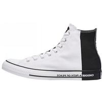 Converse Chuck Taylor All Star Aukšti Pasirinkite Taikos Kelią Unisex Kedai Balti Juodi 165767F 35