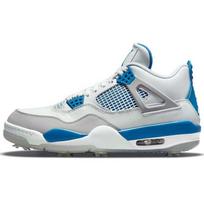 Air Jordan 4 Golf Military Blue Unisex Sneakers White Neutral-Grey Black CU9981-101 46