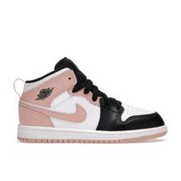 Air Jordan 1 Mid PS Crimson Tint Kids Sneakers White Black 640734-133 28