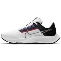 Nike Air Zoom Pegasus 38 Baltos Metalo Sidabro Moteriški Sportbačiai Juodi Flash-Crimson CW7358-101 36
