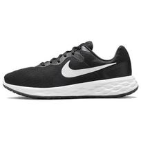 Nike Revolution 6 itin platūs juodi balti vyriški sportbačiai geležies pilkumo DD8475-003 44