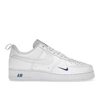 Nike Air Force 1 07 LV8 Atspindintis Swoosh - Balti Tamsiai Mėlyni Vyriški Sportbačiai FB8971-100 45