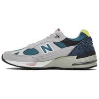 New Balance 991 Pagaminta Anglijoje Pacific Majolica Mėlyni Vyriški Sportbačiai Pilki Micro-Chip M991PSG 42.5