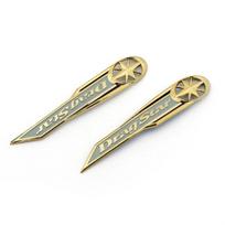 2 vnt. Dujų bako emblemos lipdukai Tinka Yamaha Drag Star auksas