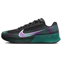 NikeCourt Air Zoom Vapor 11 Attack Premier Tamsiai Žalias Fuksijos Spalvos Vyriški Sportbačiai Juodi Skaidriai Jadinės II Spalvos FD6693-001 39