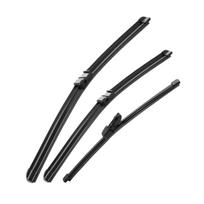 Volkswagen VW Golf Plus 521 2009-2014 2010 m. Priekiniai ir galiniai valytuvų šluotelės Priekinio stiklo langų šepetėliai 28 +28 +14 Q04-28,R-Q04-28,D-14 juoda