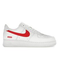 Supreme x Nike Air Force 1 Low Dėžutės Logotipas - Speed Red Šanchajaus Išskirtiniai Unisex Sportbačiai Balti CU9225-101 46