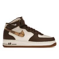 Nike Air Force 1 Mid Brown Plaid Men Sneakers Pale-Ivory Cacao-Wow Pink-Bloom DV0792-100 41