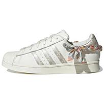 Adidas Superstar Satin Scarf moteriški sportbačiai, kreminės pilkos-dviejų spalvų, kreidos baltumo, H03726 35½