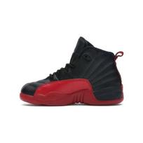 Air Jordan 12 Retro PS Flu Game 2016 Vaikiški sportbačiai Juodi Varsity-Red 151186-002 US 11C