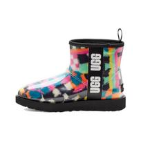 UGG Classic Clear Mini Batai Juodi Daugiaspalviai Šachmatinė Lenta Moteriški Sportbačiai 1135530-BLKM 36