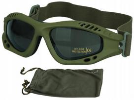 Taktiniai akiniai Mil-Tec Commando Brille Smoke, olive