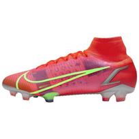 Nike Mercurial Superfly 8 Elite FG Bright Crimson Indigo Burst Unisex Sneakers Orange White Metallic-Silver CV0958-600 42.5