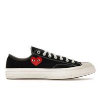 Comme des Garçons PLAY x Converse Chuck 70 Low Vienos Širdies - Juodi Unisex Sportbačiai Raudoni Egret A08804C 46.5