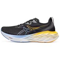 Asics Novablast 4 Patogūs kvėpuojantys lengvi atspindintys atšokantys žemi bėgimo bateliai Vyriškas sportbačio modelis Juodas 1011B923-001 41.5