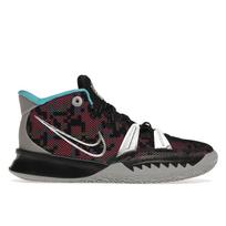 Nike Kyrie 7 GS Pixel Camo Vaikams Sportbačiai Juodi Šviesiai Dūminiai Pilki Mėlynai Raudoni CT4080-008 36