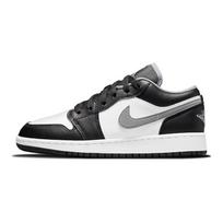 Air Jordan 1 Low GS Juodi Vidutinio Pilkumo Vaikų Sportbačiai Balti 553560-040 38.5 gray