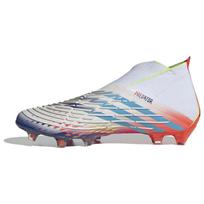 adidas Predator Edge+ Low FG Al Rihla Pack - Balti Vyriški Sportbačiai Cloud-White Solar-Yellow Power-Blue GW1040 40