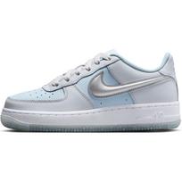Nike Air Force 1 Low GS Pure Platinum Glacier Blue Vaikams Sportbačiai Metalinis Sidabras HQ3249-043 35.5