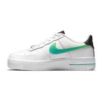 Nike Air Force 1 LV8 1 GS (Gs) sportbačiai vaikams, balti, akvamarino spalvos, juodi, žali, strike'ai, DJ5154-100 35.5