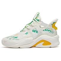 Coca Cola X Anta Lifestyle Series Weifeng Non-Slip Durable Low-Top Dad Shoes Women sneakers White Green 122028085-10 35.5