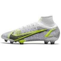 Nike Mercurial Superfly 8 Elite FG Balti Volt Unisex Sportbačiai Metaliniai Sidabriniai Juodi CV0958-107 40
