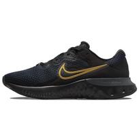 Nike Renew Run 2 Juodi Metaliniai Auksiniai Vyriški Sportbačiai Tamsiai Dūminiai Pilki CU3504-010 44.5