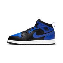 Air Jordan 1 Mid PS Hyper Royal Vaikiški sportbačiai Mėlyni Juodi Balti 640734-077 35