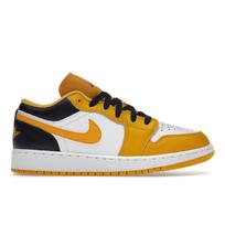 Air Jordan 1 Low GS Taxi White vaikiški sportbačiai, geltoni ir juodi, 553560-701 36.5