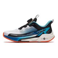Anta Kids Victory Lite Shock Absorbing Wear Resistant Non Slip Low Top Running Shoes Kids Running Shoes White Blue Black 312425513-3 38