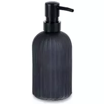 Skysto muilo dozatorius Vilde, juodas stiklinis, 400 ml