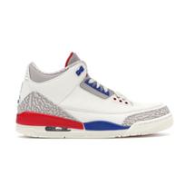 Air Jordan 3 Retro International Flight Vyriški sportbačiai Balta Burinė Sportinė Karališka Ugnies Raudona 136064-140 43