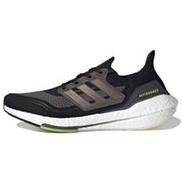 Adidas UltraBoost 21 Black Silver Metallic Men Sneakers Core-Black Solar-Yellow FY0374 41⅓
