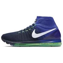 Nike Zoom All Out Flyknit College Navy Electro Green Men Sneakers Blue White Black 844134-404 41