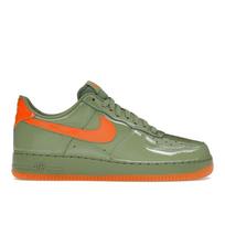 Nike Air Force 1 Low 07 Premium Aliejaus Žalias Saugos Oranžinis Unisex Sportbačiai Platino Atspalvis HJ9118-386 40