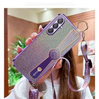 Suitable for Samsung A07 Mobile Phone Case NOTE20 Plating Wristband Flash Powder F15 Lanyard A34 Anti Fall Cover A22a71M14 A03 (164 Global Edition)