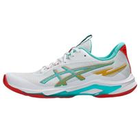 ASICS Netburner Ballistic FF 4 moteriški sportbačiai, balti, jūros stiklo spalvos, 1052A090-960 40.5