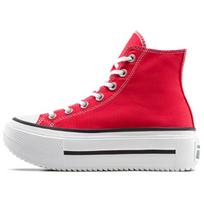 Converse Chuck Taylor All Star Lift Dvigubo Paduko Aukšti Raudoni Unisex Sportbačiai Juodi Balti A15542C 37.5