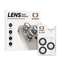 Tempered glass Tel Protect 3D kameros apsauga skirta iPhone 17 Pro/17 Pro Max black (lens 3 pieces)