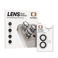 Tempered glass Tel Protect 3D kameros apsauga skirta Apple iPhone 17 black (lens 2 pieces)
