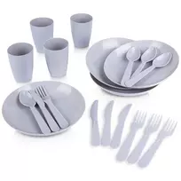Plastikinis pikniko indų rinkinys „Vilde“ 20 dalių