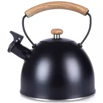 Plieninis virdulys su švilpuku Vilde, 2,5 l, juodas