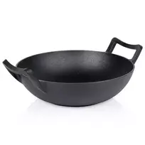 Ketaus wok keptuvė Vilde Cast Line 32 cm, juoda