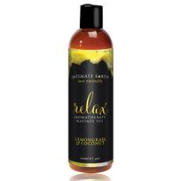 Atsipalaiduojantis masažo aliejus su citrinžole ir kokosu 120 ml Intimate Earth