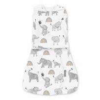 INGENUITY vystyklas SWADDLEME Happy Elephant, 3 - 6 mėn., WHITE, 17388